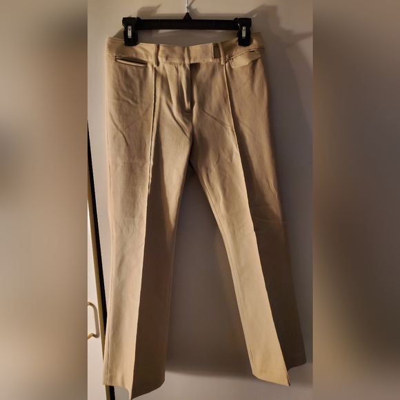 Chelsea28 Olivia Palermo Stiched Crease Crop Pants Biege sz 2 - Picture 9 of 12